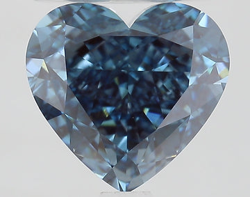 Trendy 2.35 CT Heart Shape Fancy Blue Color VVS2 Clarity Moissanite Diamond For Anniversary Ring
