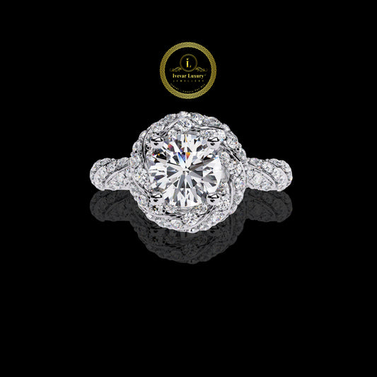 Dainty Lab Grown Diamond Ring Minimalist Gold Plated Sterling Silver Ring
