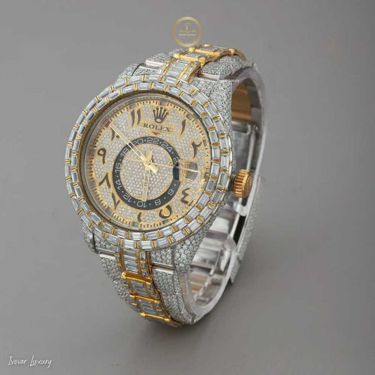 Baguette-Cut Moissanite Diamond Chronograph | Precision & Elegance – Ivevar