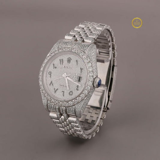 Full Iced Out Steel Watch - IVEVAR Moissanite Diamond Men's Luxury Timepiece