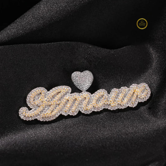 Personalized Hip Hop Pendant - 925 Silver/Gold Diamond Name Necklace