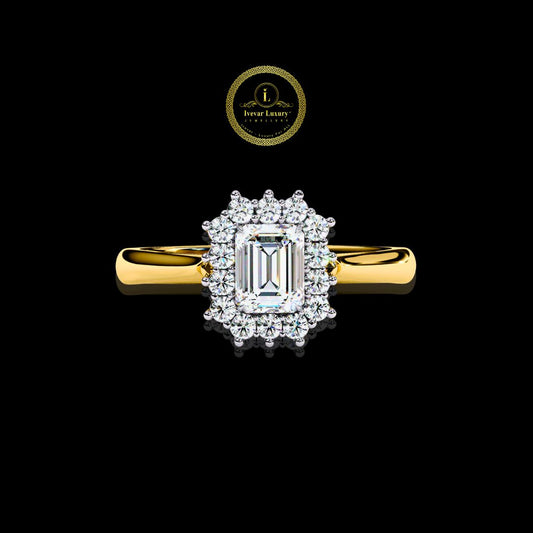 Timeless 18K Gold Wedding Band with Lab Created Diamond for Brides