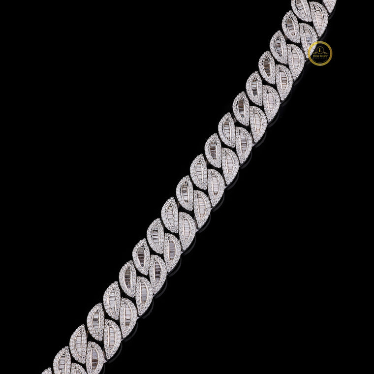 Iced Out Rectangular Frame Moissanite Choker Necklace - view 2
