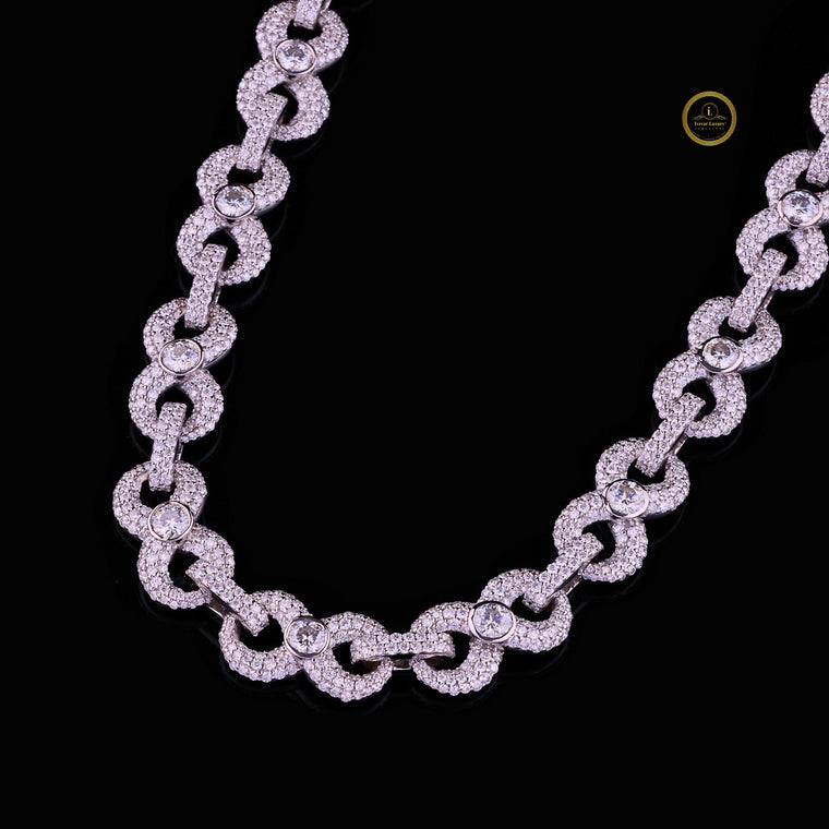 Interlocking Mathematical Motif Chain with Micro Lab Diamonds - view 2
