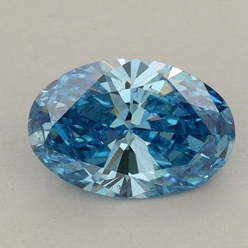 Trendy Of 0.94 CT Oval Shape Fancy Vivid Blue Color VS2 Clarity Lab Grown Diamond For Calm Eyes