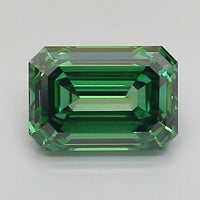 Dazzling Of 2.10 CT Emerald Shape Fancy Vivid Green Color VS2 Clarity Moissanite Diamond For Silver Days