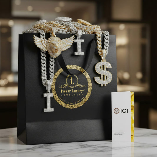 Custom Hip Hop RED Block Letter Lab Diamond Iced-Out Pendant - view 4