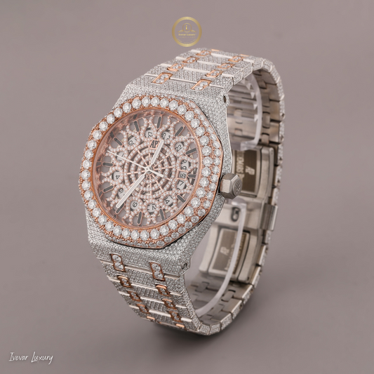 Lab Grown Diamond Iced Out Watch by Ivevar Ultimate Luxury Timepiece