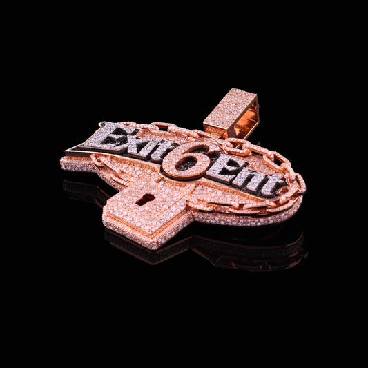 Exit6Ent Lab Diamond Hip Hop Logo Pendant - view 2