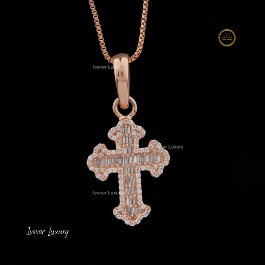 Stock Iced Out Moissanite Jewellery Hip Hop Pendant 925 Silver Gold Plated VVS1 Lab Grown Diamond Cross Pendant