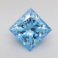 Latest 1.38 CT Princess Shape Fancy Vivid Blue Color VS1 Clarity Lab Grown Diamond For Silent Flame