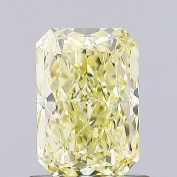 Perfect 0.87 CT Radiant Shape Fancy Vivid Yellow Color VVS1 Clarity Lab Grown Diamond For True Bloom