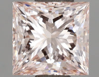 Timeless VVS2 Clarity Princess Shape 1.08 CT Fancy Pink Color Lab grown Diamond For Engagement Ring