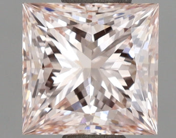Timeless VVS2 Clarity Princess Shape 1.08 CT Fancy Pink Color Lab grown Diamond For Engagement Ring