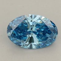 Trendy Of 0.94 CT Oval Shape Fancy Vivid Blue Color VS2 Clarity Moissanite Diamond For Calm Eyes