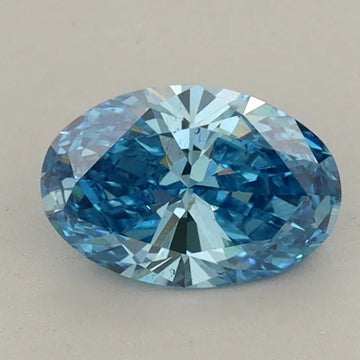 Trendy Of 0.94 CT Oval Shape Fancy Vivid Blue Color VS2 Clarity Moissanite Diamond For Calm Eyes