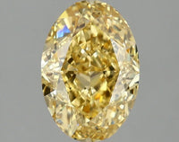 Hot Selling Of 2.02 CT Oval Shape Fancy Vivid Yellow Color VS2 Clarity Moissanite Diamond Her Gold