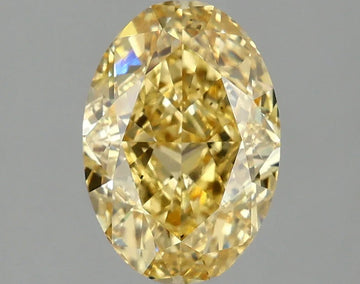 Hot Selling Of 2.02 CT Oval Shape Fancy Vivid Yellow Color VS2 Clarity Moissanite Diamond Her Gold