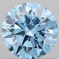 Beautiful 0.99 CT Round Shape Fancy Vivid Blue Color VVS1 Clarity Lab Grown Diamond For True Bloom