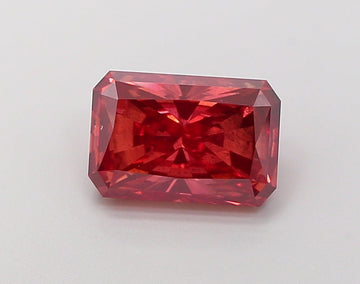 Affordable 3.11 CT Radiant Shape Fancy Vivid Red Color SI2 Clarity Moissanite Diamond For Custom Ring