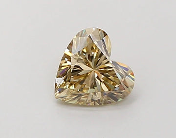 Unique 1.04 CT Heart Shape Fancy Light Yellow Color VS2 Clarity Moissanite Diamond For her Ring