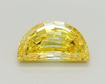 Top Quality VVS2 Clarity 1.02 CT Antique Shape Fancy Vivid Yellow Color Lab grown Diamond For Cocktail Ring