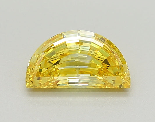 Top Quality VVS2 Clarity 1.02 CT Antique Shape Fancy Vivid Yellow Color Moissanite Diamond For Cocktail Ring