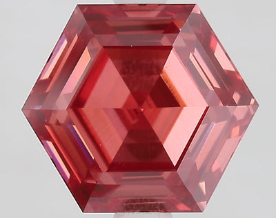 2.26 Ct Antique Cut Fancy Vivid Pinkish Pink Moissanite - VVS2 Clarity
