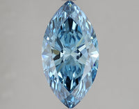 Premium 3.02 CT Marquise Shape Fancy Vivid Blue Color VS1 Clarity Moissanite Diamond For Propose Ring