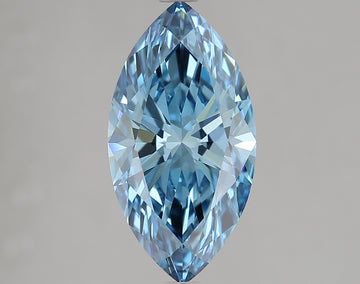 Premium 3.02 CT Marquise Shape Fancy Vivid Blue Color VS1 Clarity Moissanite Diamond For Propose Ring