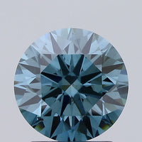 Beautiful 2.04 CT Round Shape Fancy Vivid Grayish Blue Color VS2 Clarity Moissanite Diamond For Wedding Ring