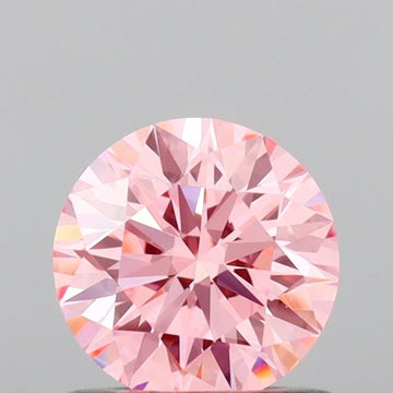 Shinny 0.70 CT Round Shape Fancy Vivid Pink Color VVS1 Clarity Lab Grown Diamond For Long After