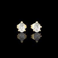 1.00 TCW Pear Shaped Moissanite Diamond Stud Earrings with Classic Three Prong Setting for Dailywear