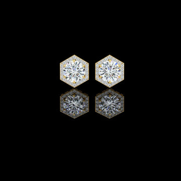 2.10 TCW Ethical Luxury Best Moissanite Round Cut Diamond Earring for Conscious Girl