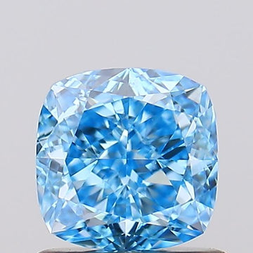 Excellent 1.09 CT Cushion Shape Fancy Vivid Blue Color VVS1 Clarity Lab Grown Diamond For This Moment