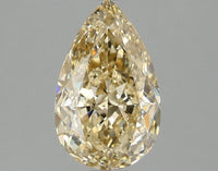 Classic 1.51 CT Pear Shape Fancy Yellow Color VS1 Clarity Lab Grown Diamond For Wide Blue
