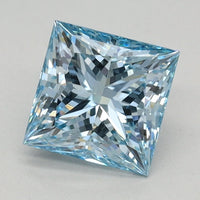 Surprise 0.90 CT Princess Shape Fancy Blue Color VS1 Clarity Lab Grown Diamond For Deep Ease