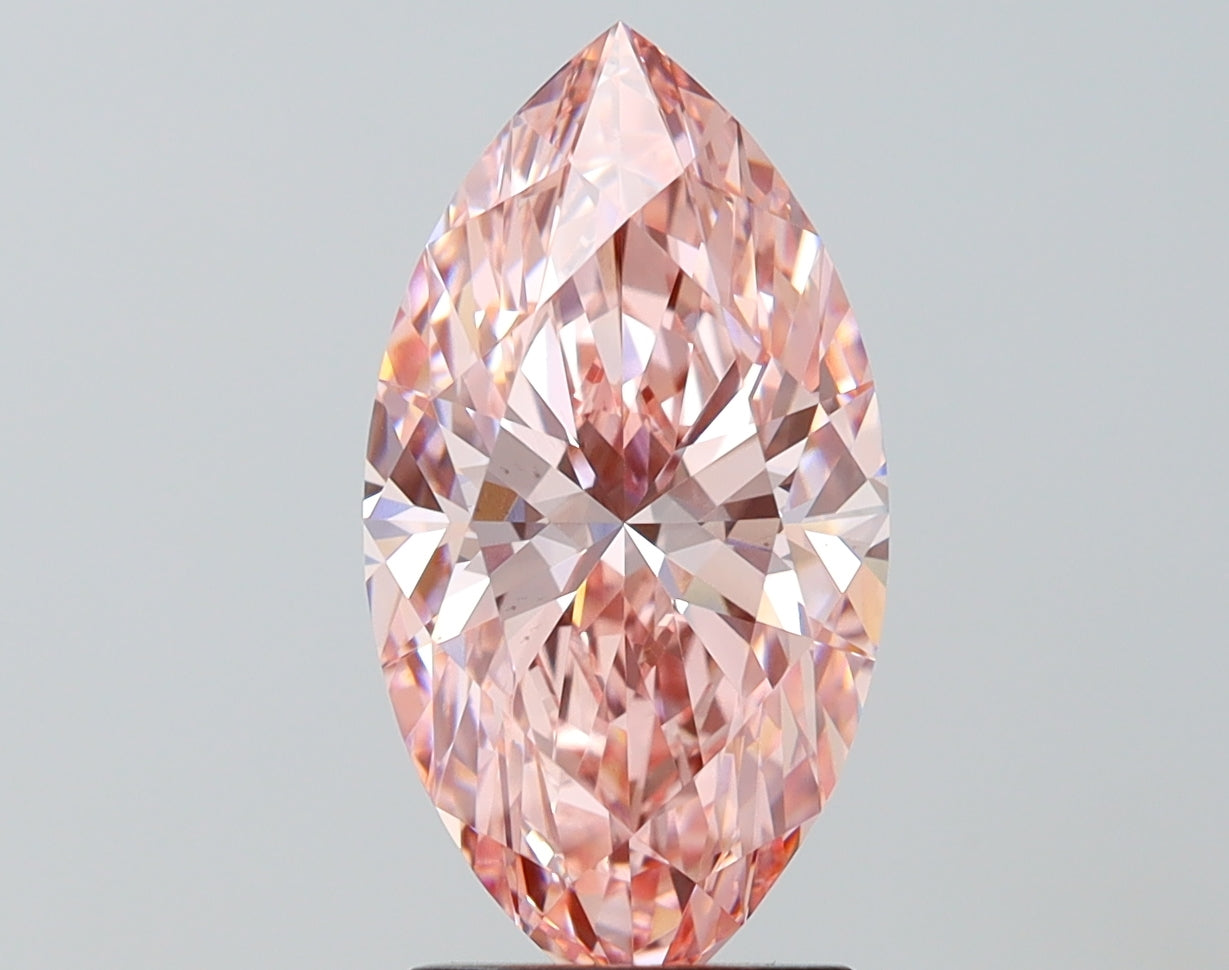 Dazzling 3.08 CT Marquise Shape Fancy Vivid Pink Color VS2 Clarity Moissanite Diamond For Special one Ring