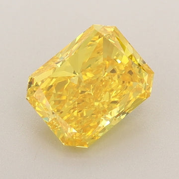 Beautiful 0.91 CT Radiant Shape Fancy Vivid Yellow Color VVS1 Clarity Lab Grown Diamond For That Whisper