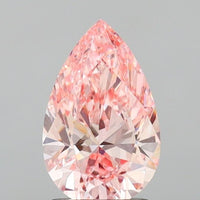 Luxury 1.51 CT Pear Shape Fancy Intense Pink Color VS1 Clarity Lab Grown Diamond For Warm Shadows