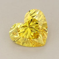 Fine Of 0.92 CT Heart Shape Fancy Vivid Yellow Color VS1 Clarity Moissanite Diamond For Anniversary Ring