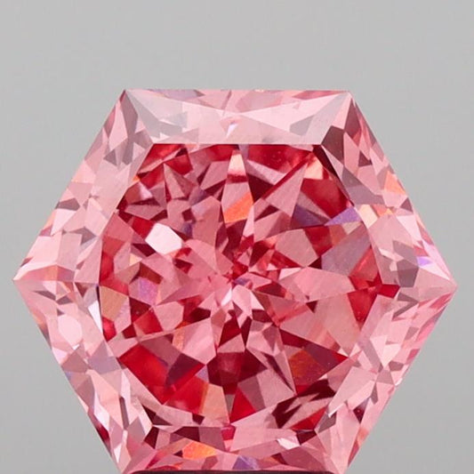 Experience Luxury 5.11 CT Antique Shape Fancy Vivid Pink Color VS2 Clarity Moissanite Diamond For her Ring