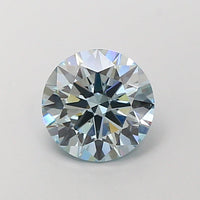 Shiny 2.09 CT Round Shape Fancy Intense Blue Color VVS2 Clarity Moissanite Diamond For Anniversary Ring