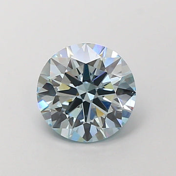 Shiny 2.09 CT Round Shape Fancy Intense Blue Color VVS2 Clarity Moissanite Diamond For Anniversary Ring