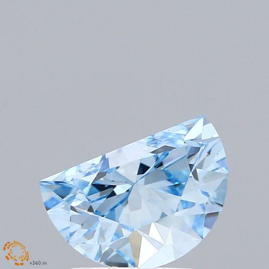 Elegant Fancy Intense Blue Color VS1 Clarity 1.73 CT Antique Shape Moissanite Diamond For Custom Ring