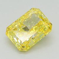 Experience Luxury 0.92 CT Radiant Shape Fancy Vivid Yellow Color VVS1 Clarity Lab Grown Diamond For Mild Storm