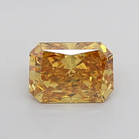 Elegant Fancy Vivid Brownish Yellow Color VS2 Clarity 1.06 CT Radiant Shape Lab grown Diamond For Gift Ring