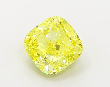 Sparkling 1.10 CT Cushion Shape Fancy Vivid Yellow Color VVS1 Clarity Lab Grown Diamond For That Touch