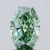 Shiny 2.15 CT Antique Shape Fancy Vivid Green Color VVS2 Clarity Moissanite Diamond For Wedding Ring