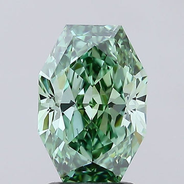 Shiny 2.15 CT Antique Shape Fancy Vivid Green Color VVS2 Clarity Moissanite Diamond For Wedding Ring